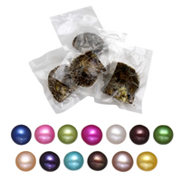 Freshwater Cultured Love Wish Pearl Oyster, Akoya Cultured Pearls, Potato, mother of Pearl 7-8mm 