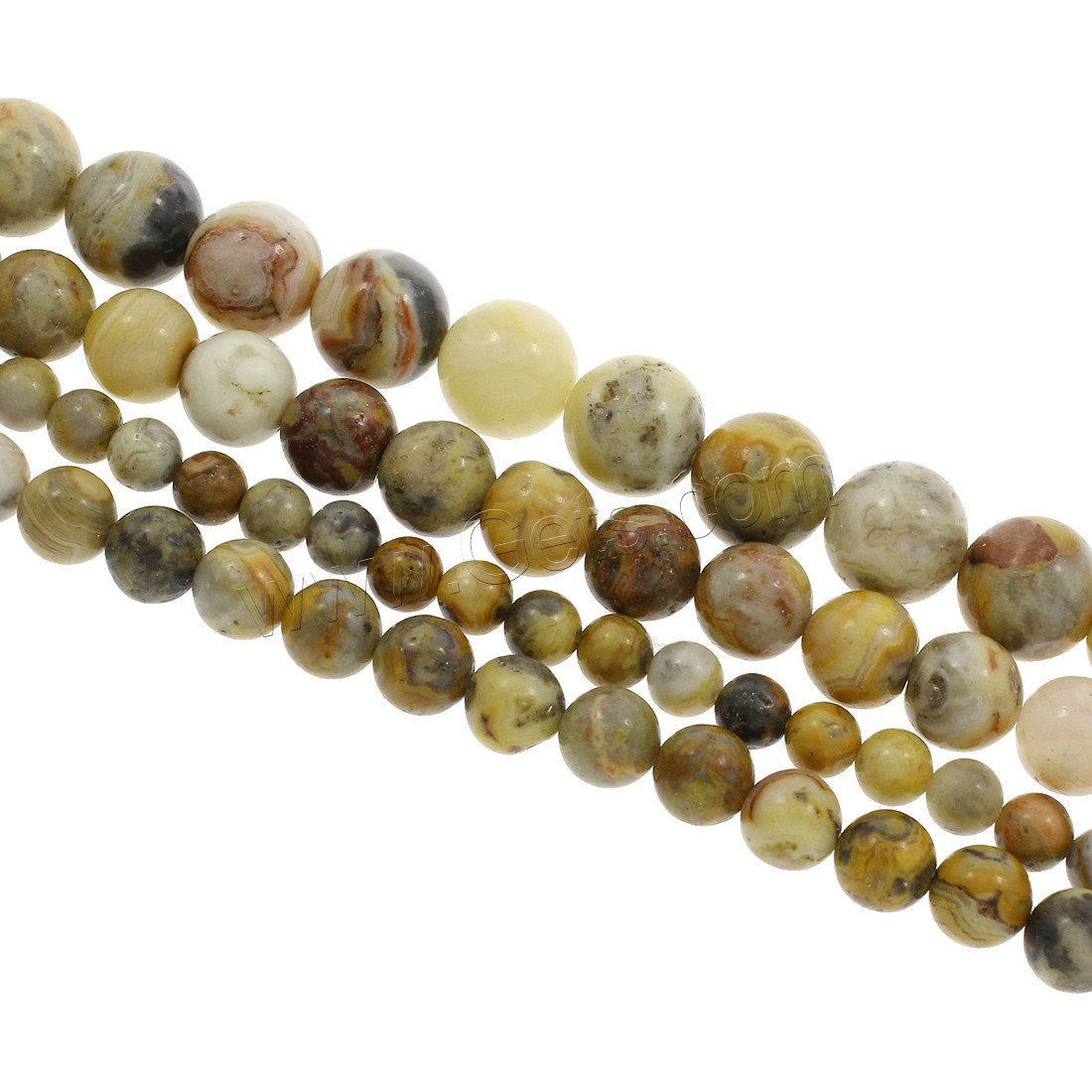 Perle naturelle Agate Crazy, agate folle, Rond, normes différentes pour le choix, Longueur:Environ 15 pouce, Vendu par brin