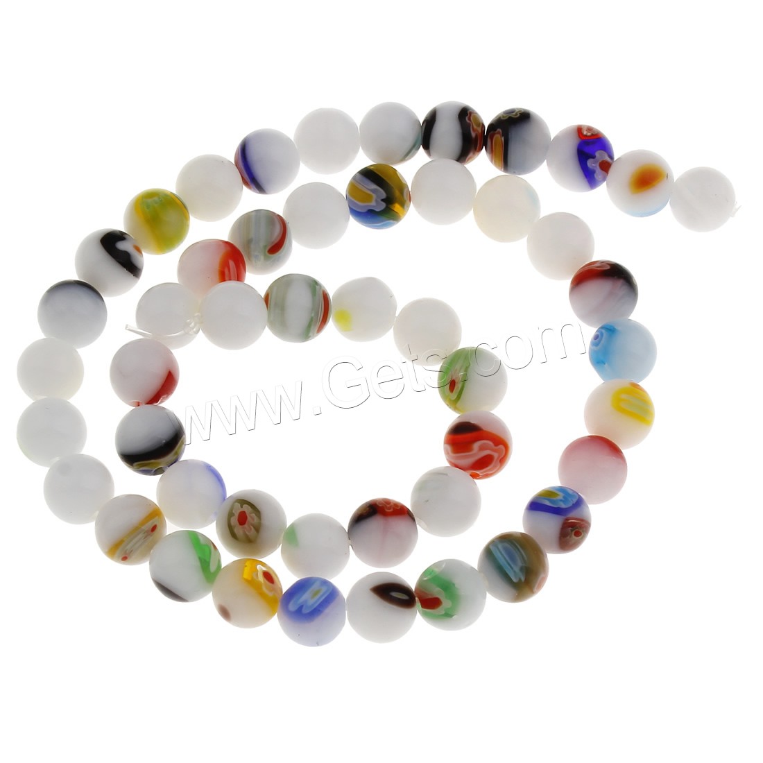 Glass Chevron Beads, Round, handmade, different size for choice, Hole:Approx 1mm, Length:Approx 14 Inch, Sold By Strand