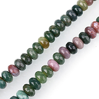 Natural Indian Agate Beads, Rondelle, faceted Approx 1mm Approx 15 Inch, Approx 