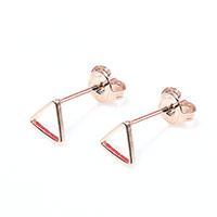 Zinc Alloy Stud Earring, Triangle, 14K gold plated, for woman 