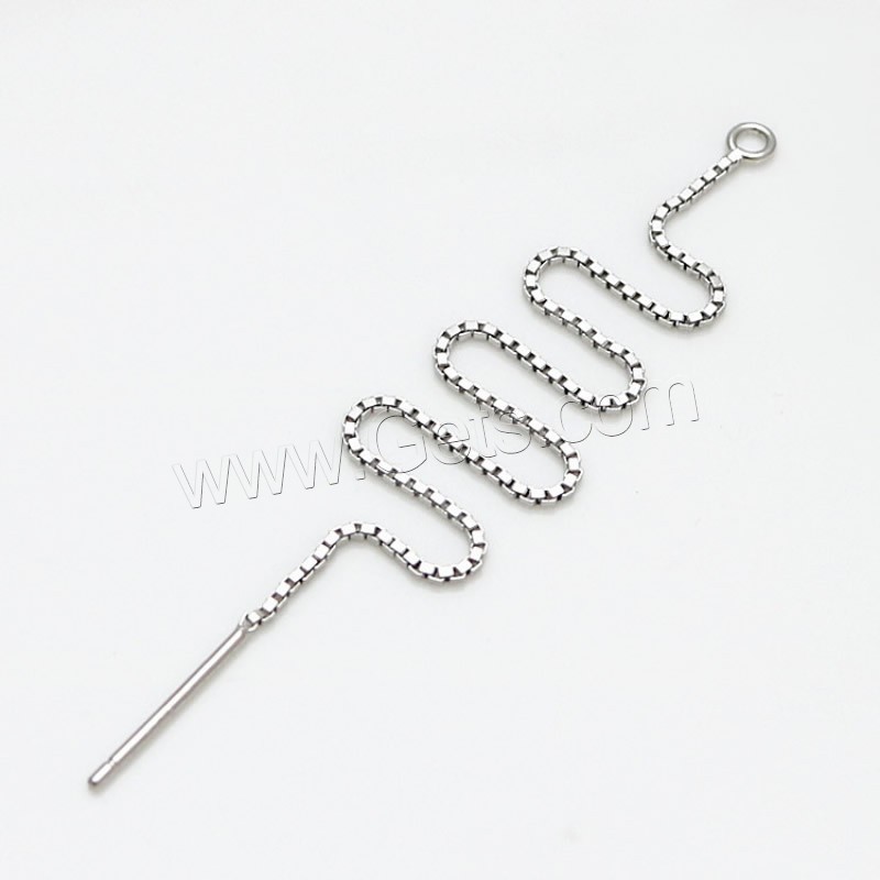 925 Sterling Silver Earring thread, plated, different size for choice, more colors for choice, Sold By Pair