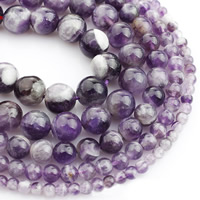 Natürliche Amethyst Perlen, rund, Februar Birthstone & verschiedene Größen vorhanden, Länge:ca. 15 ZollInch, verkauft von Strang
