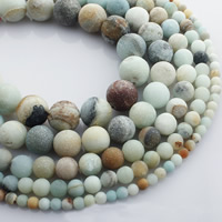 Perles amazonite, Rond, normes différentes pour le choix & givré Environ 15 pouce, Vendu par brin