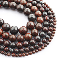 Perles en jaspe bréchique, Corde d'armure, Rond, naturel, normes différentes pour le choix Environ 15 pouce, Vendu par brin
