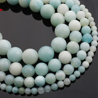 Perles amazonite, Rond, naturel, normes différentes pour le choix Environ 15 pouce, Vendu par brin