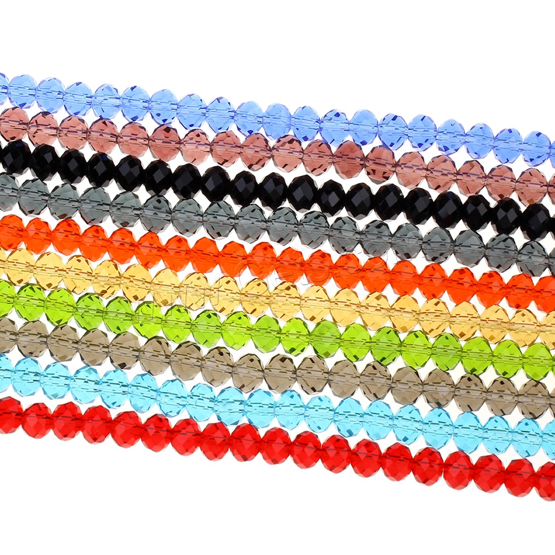 El Abalorio De Cristal Mixto, diverso tamaño para la opción & facetas, más colores para la opción, agujero:aproximado 1mm, longitud:aproximado 15 Inch, Vendido por Sarta