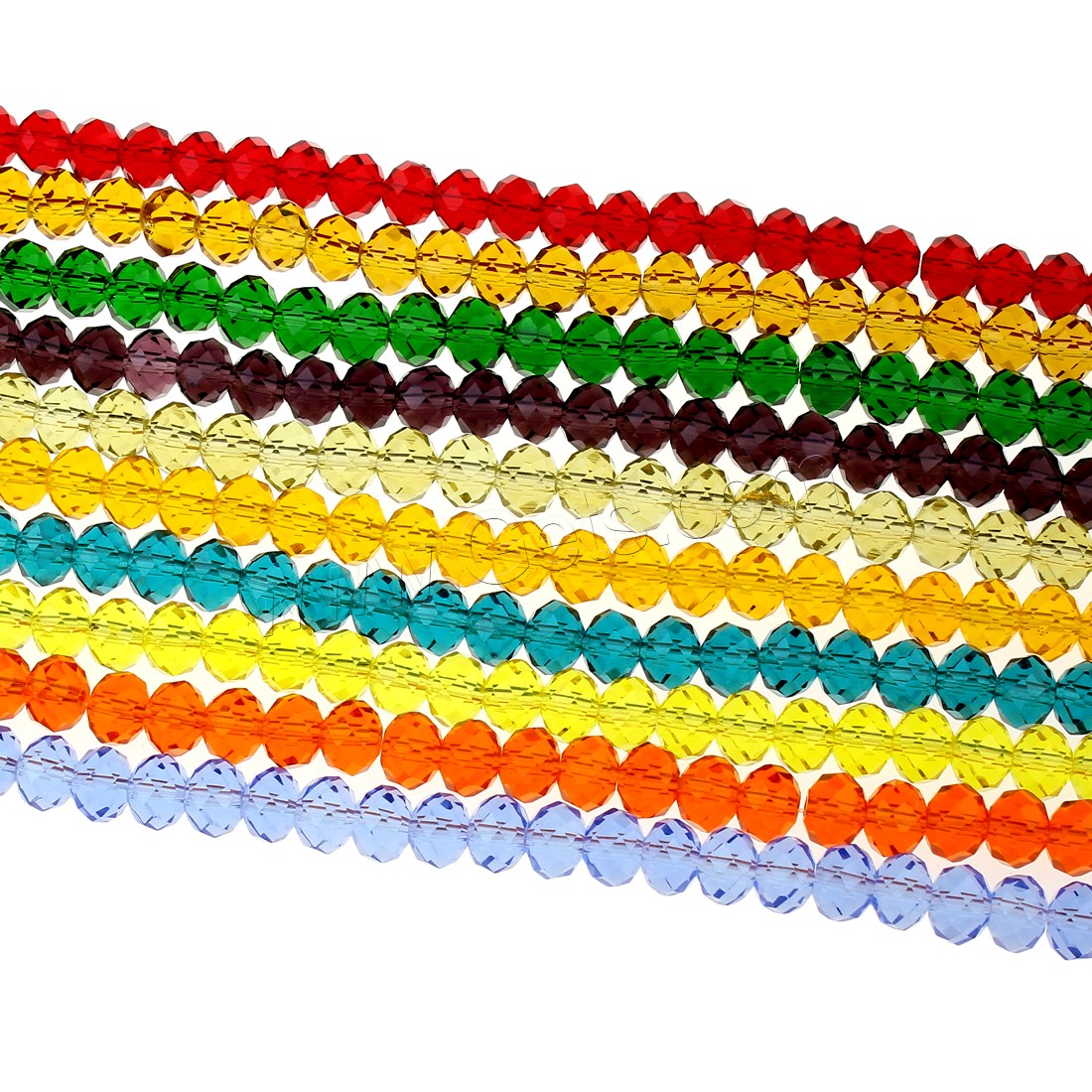 El Abalorio De Cristal Mixto, diverso tamaño para la opción & facetas, más colores para la opción, agujero:aproximado 1mm, longitud:aproximado 15 Inch, Vendido por Sarta