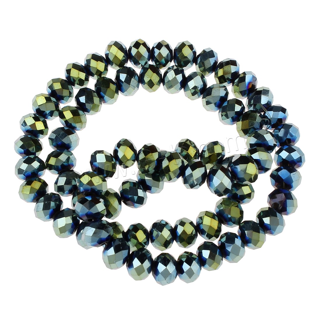 Gemischte Kristall Perlen, plattiert, verschiedene Größen vorhanden & facettierte, mehrere Farben vorhanden, Bohrung:ca. 1mm, Länge:ca. 15 ZollInch, verkauft von Strang
