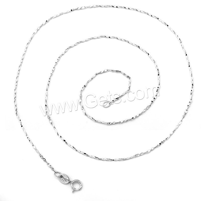 Серебряное ожерелье цепи, Серебро 925 пробы, Другое покрытие, разный размер для выбора & Женский, не содержит никель, продается Strand