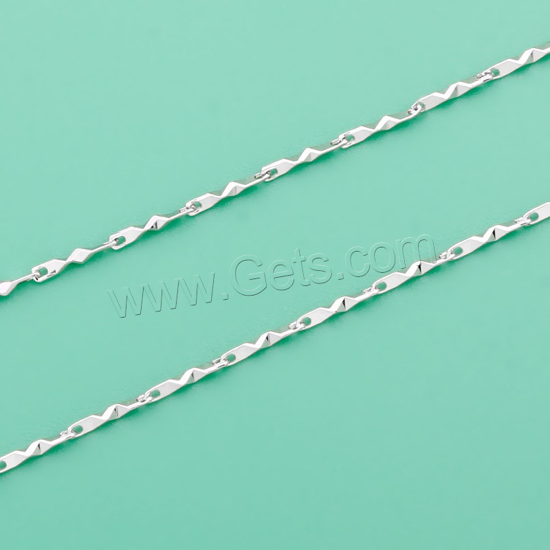 Sterling Silver Necklace Chain, 925 Sterling Silver, plated, different size for choice & for woman, nickel free, Sold By Strand