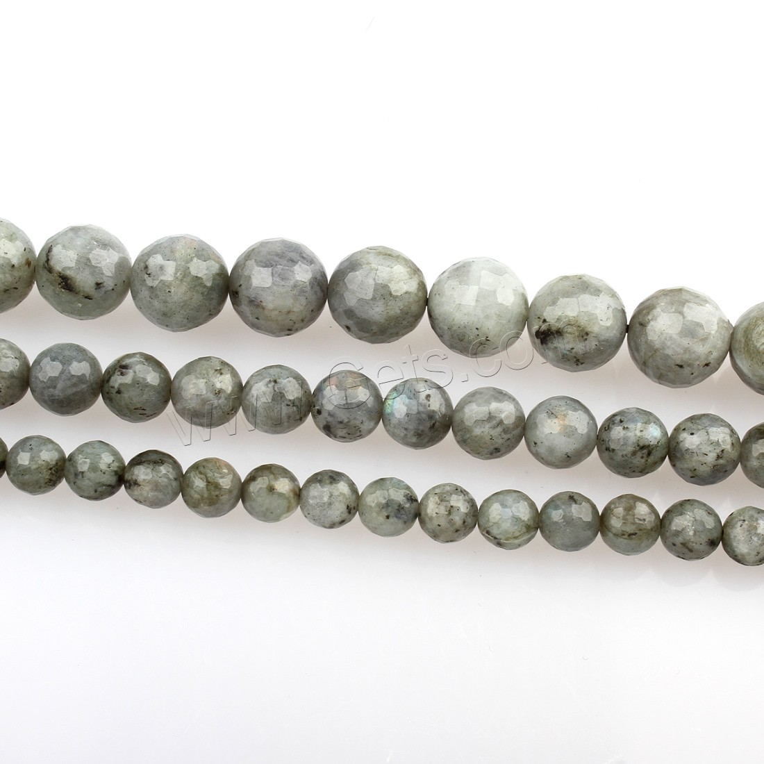 Labradorit Perlen, rund, verschiedene Größen vorhanden & facettierte, Bohrung:ca. 1mm, Länge:ca. 15.5 ZollInch, verkauft von Strang