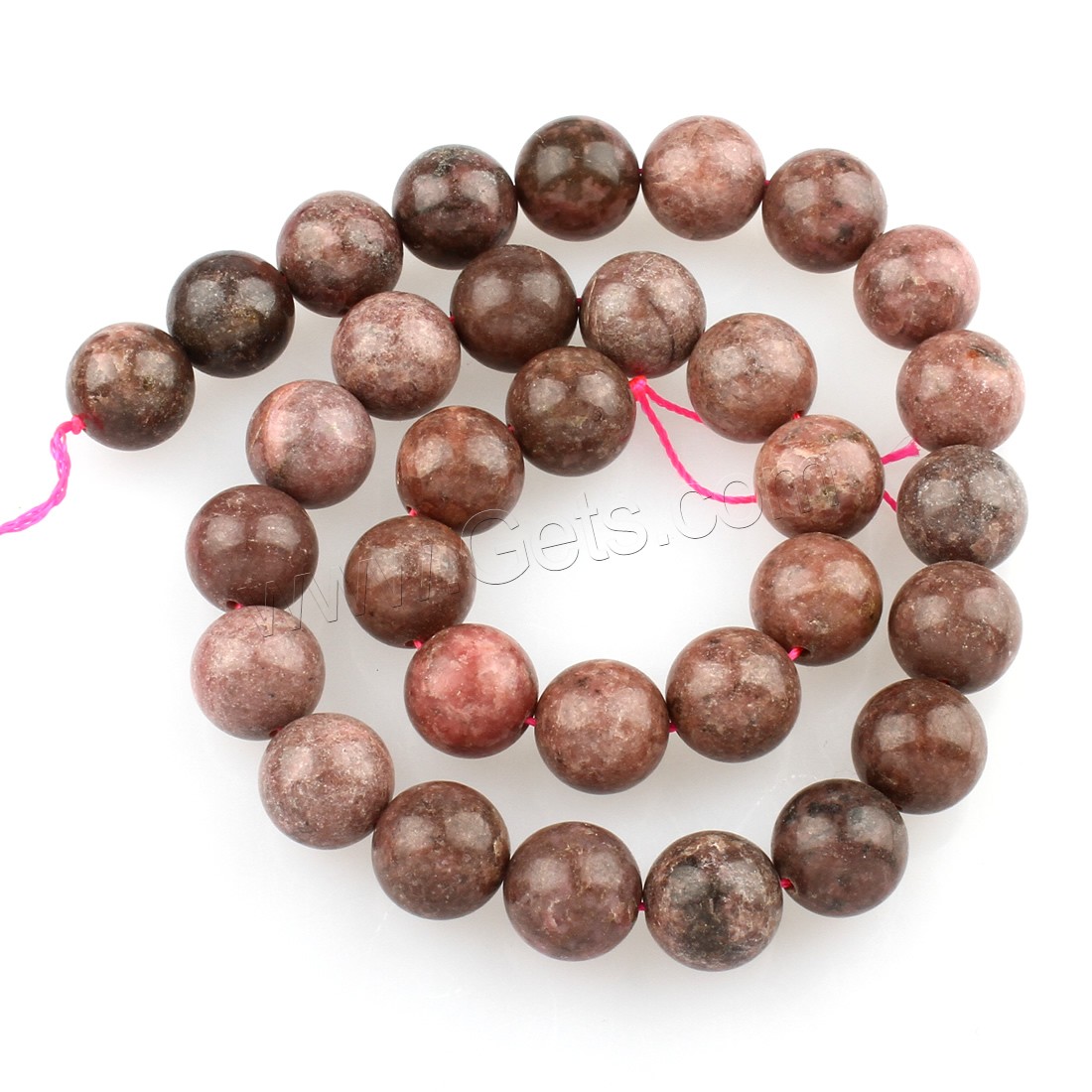 Rhodonite Beads, Rhodochrosite, Round, different size for choice, Hole:Approx 1mm, Length:Approx 15.5 Inch, Sold By Strand