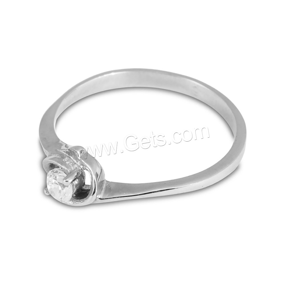 Anilo de dedo de acero inoxidable, diverso tamaño para la opción & para mujer & con diamantes de imitación, color original, 2mm, 6mm, Vendido por UD