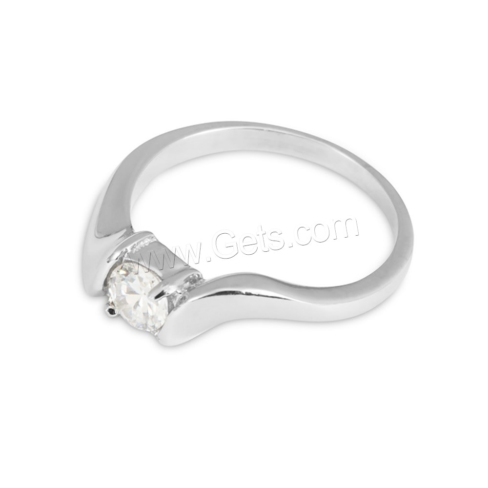 Нержавеющая сталь Rhinestone палец кольцо, нержавеющая сталь, разный размер для выбора & Женский & со стразами, оригинальный цвет, 2mm, 4mm, продается PC