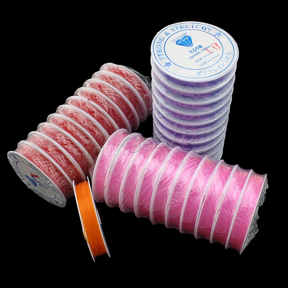 Crystal Thread, with plastic spool, elastic, different size for choice, more colors for choice, 10PCs/Lot, Sold By Lot