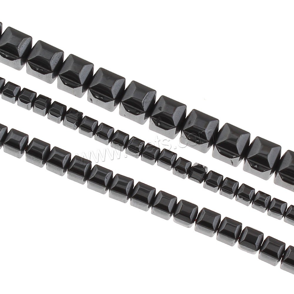 Non Magnetic Hematite Beads, Cube, different size for choice, Hole:Approx 1mm, Length:Approx 15.5 Inch, Sold By Strand
