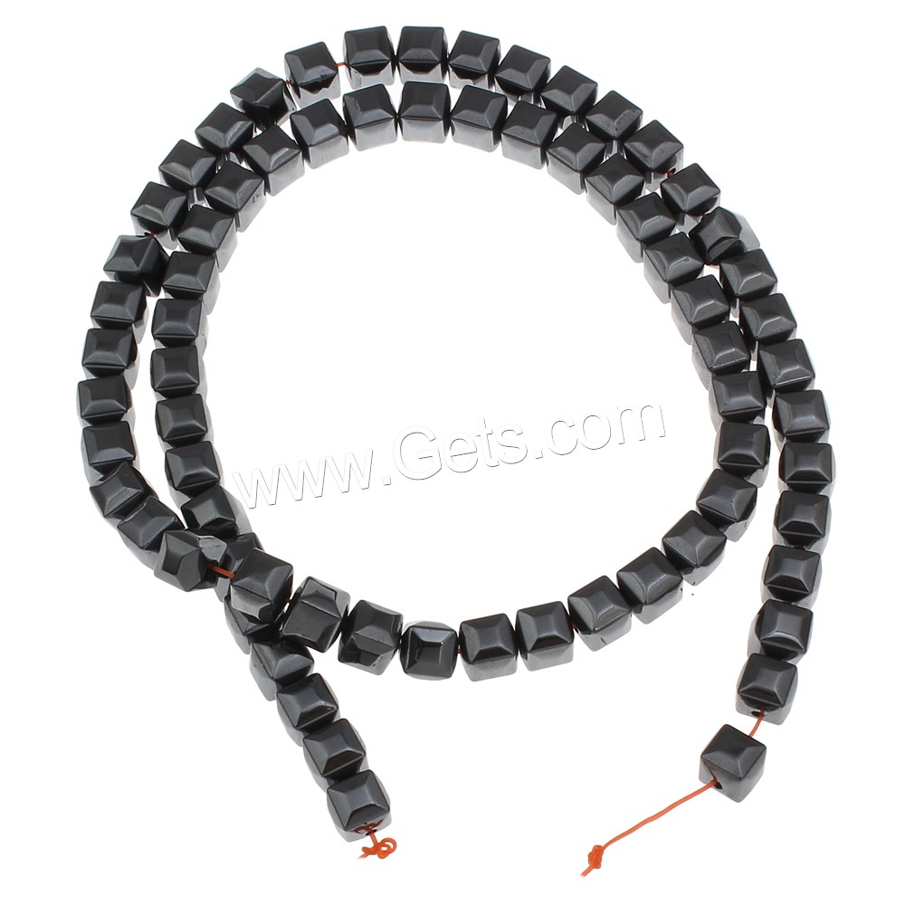 Non Magnetic Hematite Beads, Cube, different size for choice, Hole:Approx 1mm, Length:Approx 15.5 Inch, Sold By Strand