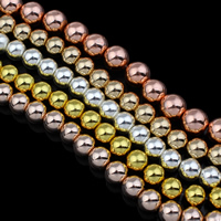 Nicht magnetische Hämatit Perlen, Non- magnetische Hämatit, flache Runde, plattiert, verschiedene Größen vorhanden, keine, Bohrung:ca. 1mm, Länge:ca. 15.5 ZollInch, verkauft von Strang