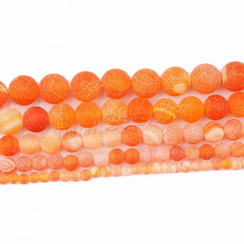 Natürliche Effloresce Achat Perlen, Auswitterung Achat, rund, verschiedene Größen vorhanden, Länge:ca. 15.5 ZollInch, verkauft von Strang