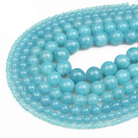 Blue Chalcedony Bead, Round Approx 15.5 Inch 
