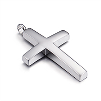 Stainless Steel Cross Pendants, 316 Stainless Steel, original color Approx 3-5mm 