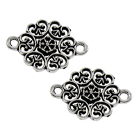 Filigree Zinc Alloy Connector, antique silver color plated, 1/1 loop, lead & cadmium free Approx 1mm, Approx 