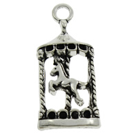 Zinc Alloy Jewelry Pendants, Carousel, antique silver color plated, lead & cadmium free Approx 3mm, Approx 