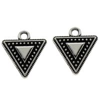 Bijoux pendentifs en Zinc alliage , alliage de zinc, triangle, Plaqué de couleur d'argent, sans plomb et cadmium Environ 1.5mm, Environ Vendu par kg