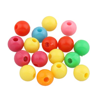Kunststoff Pony Perlen, rund, verschiedene Größen vorhanden, gemischte Farben, verkauft von Tasche