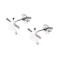 Zinc Alloy Stud Earring, Star, platinum plated, for woman 