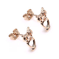 Zinc Alloy Stud Earring, Owl, 14K gold plated, for woman 