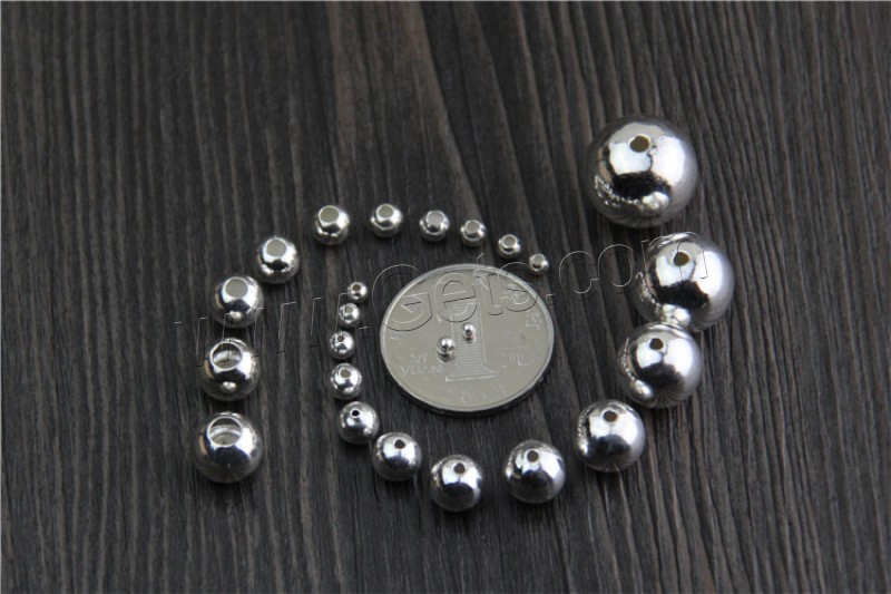 Круглые»Стерлинг/Серебряные бисеры, Серебро 925 пробы, Круглая, разный размер для выбора, продается PC