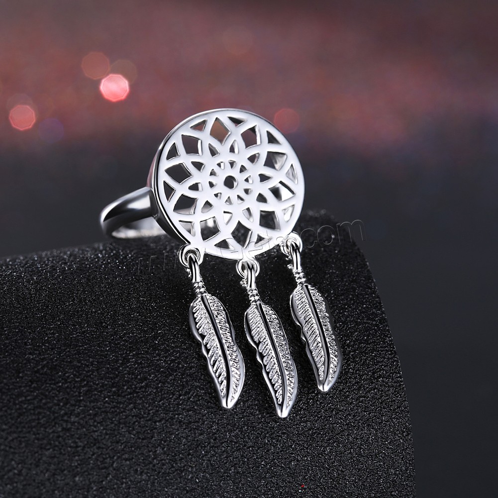 Brass, Dream Catcher, silver color plated, different size for choice & for woman & hollow, 33mm, Sold By PC