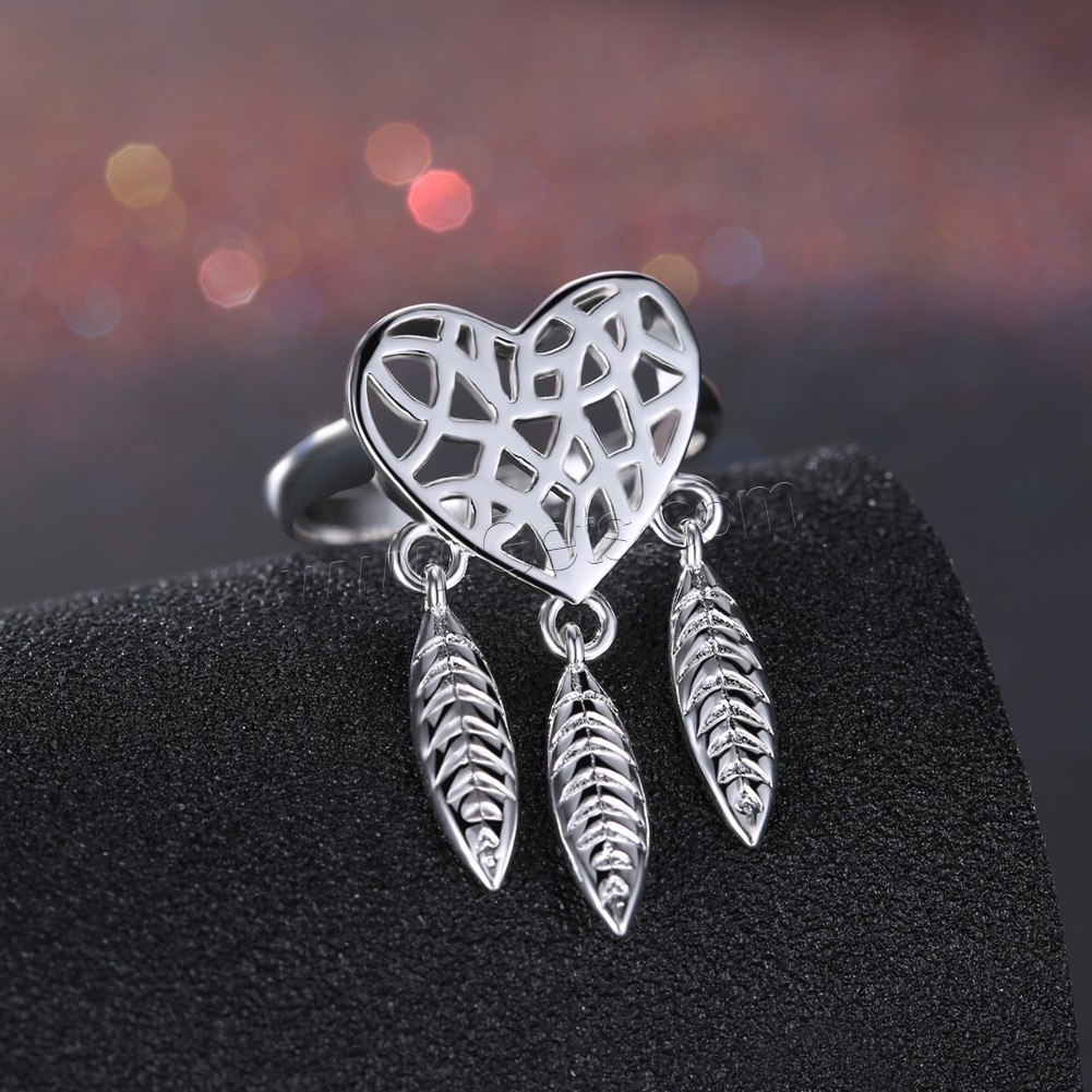 Brass, Heart, silver color plated, different size for choice & for woman & hollow, 31mm, Sold By PC