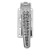 Zinc Alloy Tie Clip Finding, silver color plated Inner Approx 2mm 