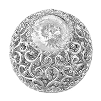 Утюжные кристаллы, цинковый сплав, с Кристаллы, Плоская круглая форма, плакирован серебром, с обручом & со стразами отверстие:Приблизительно 2mm, продается PC
