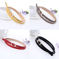 Real Leather Belt, PU Leather, with Zinc Alloy, adjustable & for woman 