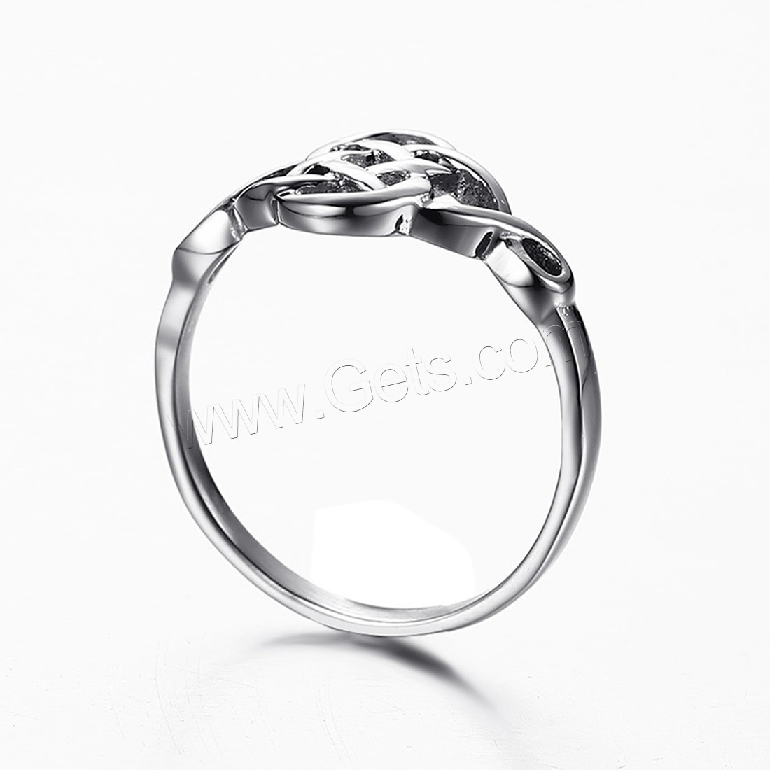 Stainless Steel Finger Ring, different size for choice & for woman & hollow, original color, 11mm, Sold By PC