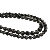 Natural Tourmaline Beads, faceted, black 