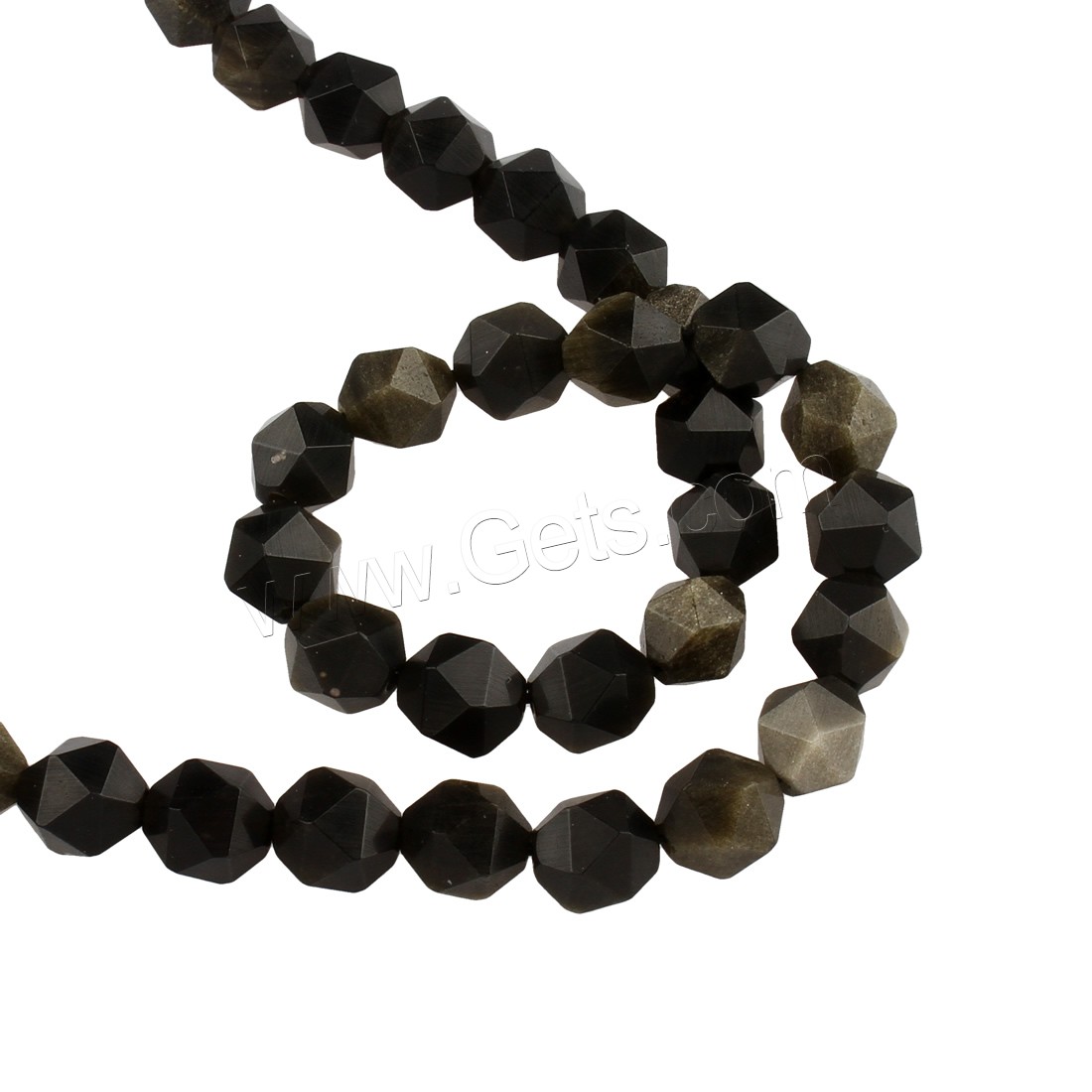 Gold Obsidian Beads, different size for choice & faceted, Sold By Strand
