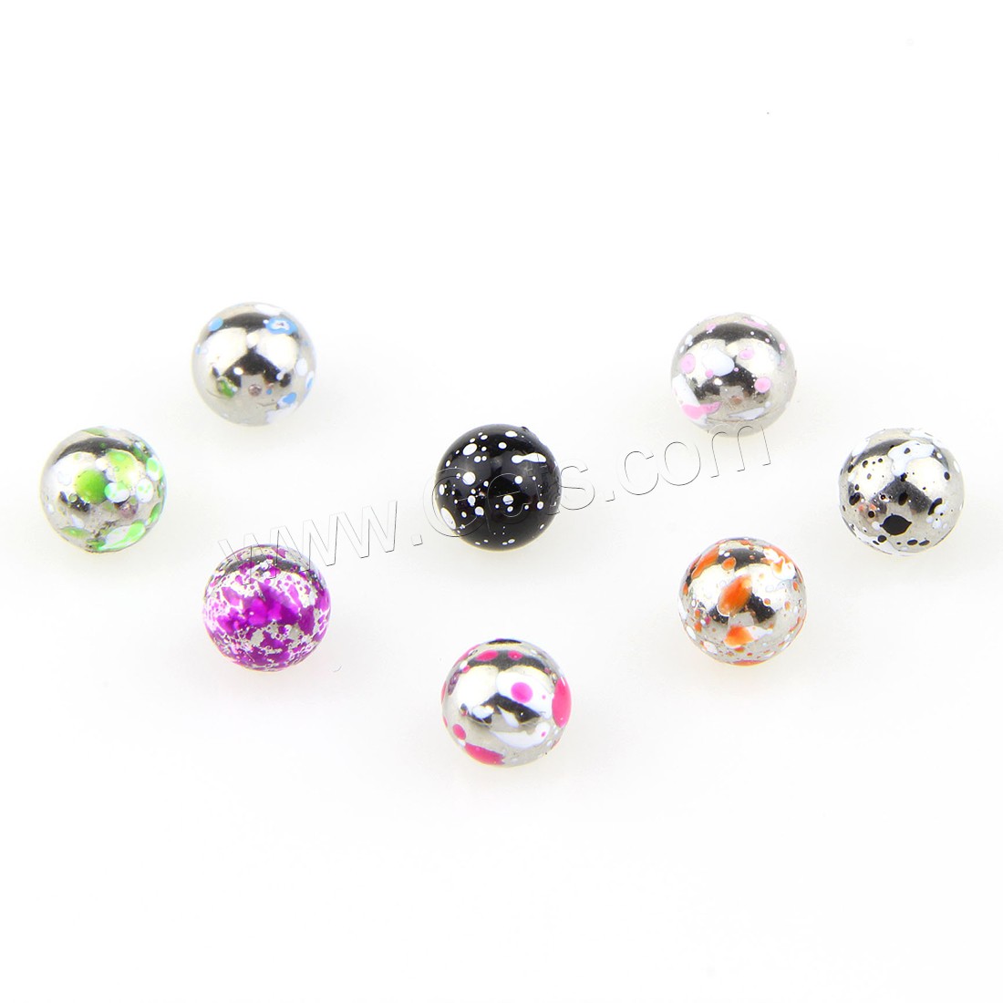 316L Stainless Steel Piercing Earring Findings, Round, stoving varnish, with troll & Unisex & with painted & different size for choice, more colors for choice, Sold By PC