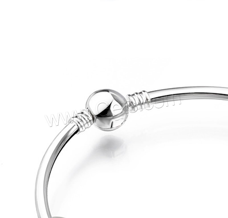 Zinc Alloy Bangle, with Crystal, plated, charm bracelet & different size for choice & for woman & faceted, Sold By PC