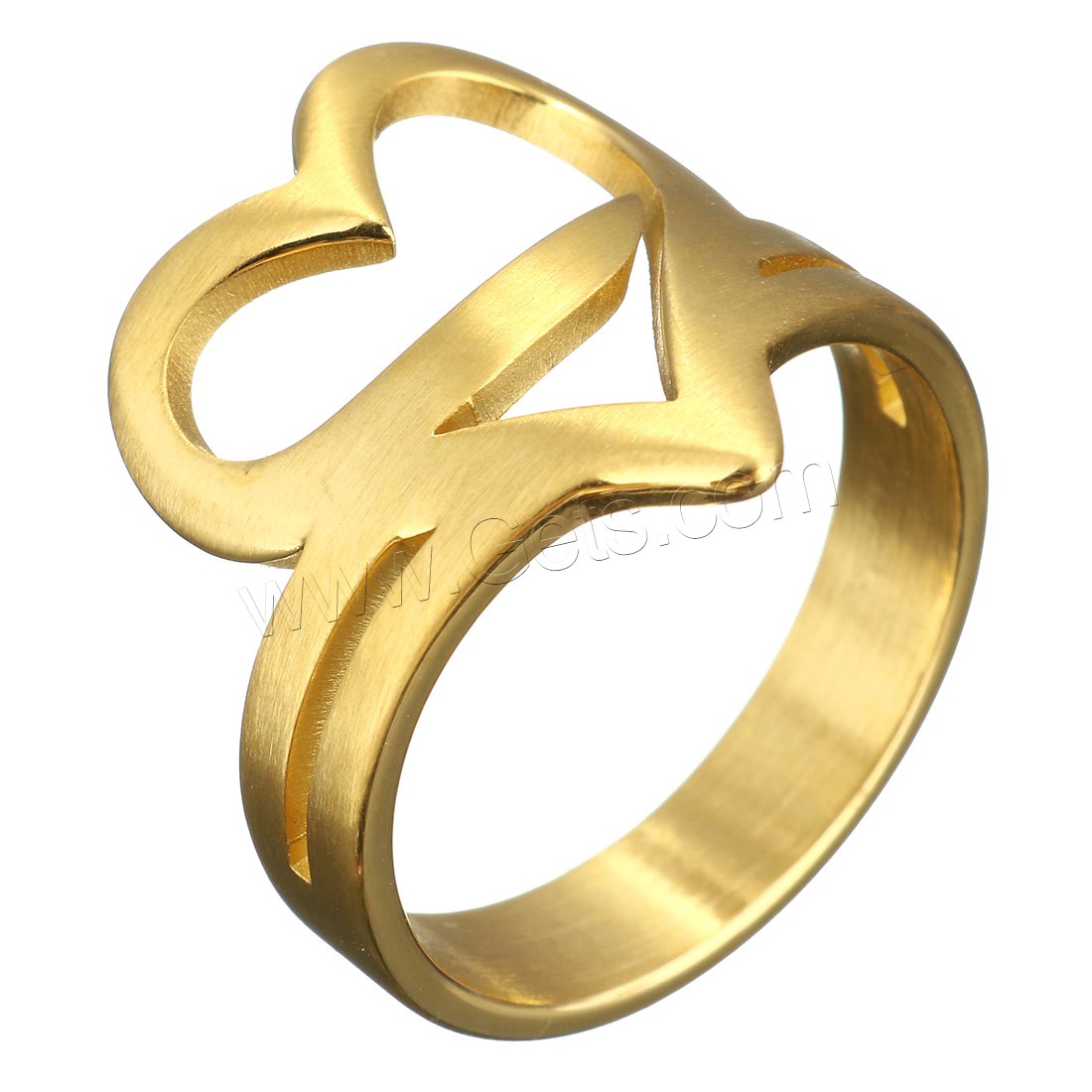 Кольцо из нержавеющей стали, нержавеющая сталь, плакирован золотом, разный размер для выбора & разные стили для выбора & Женский, 18mm, продается PC