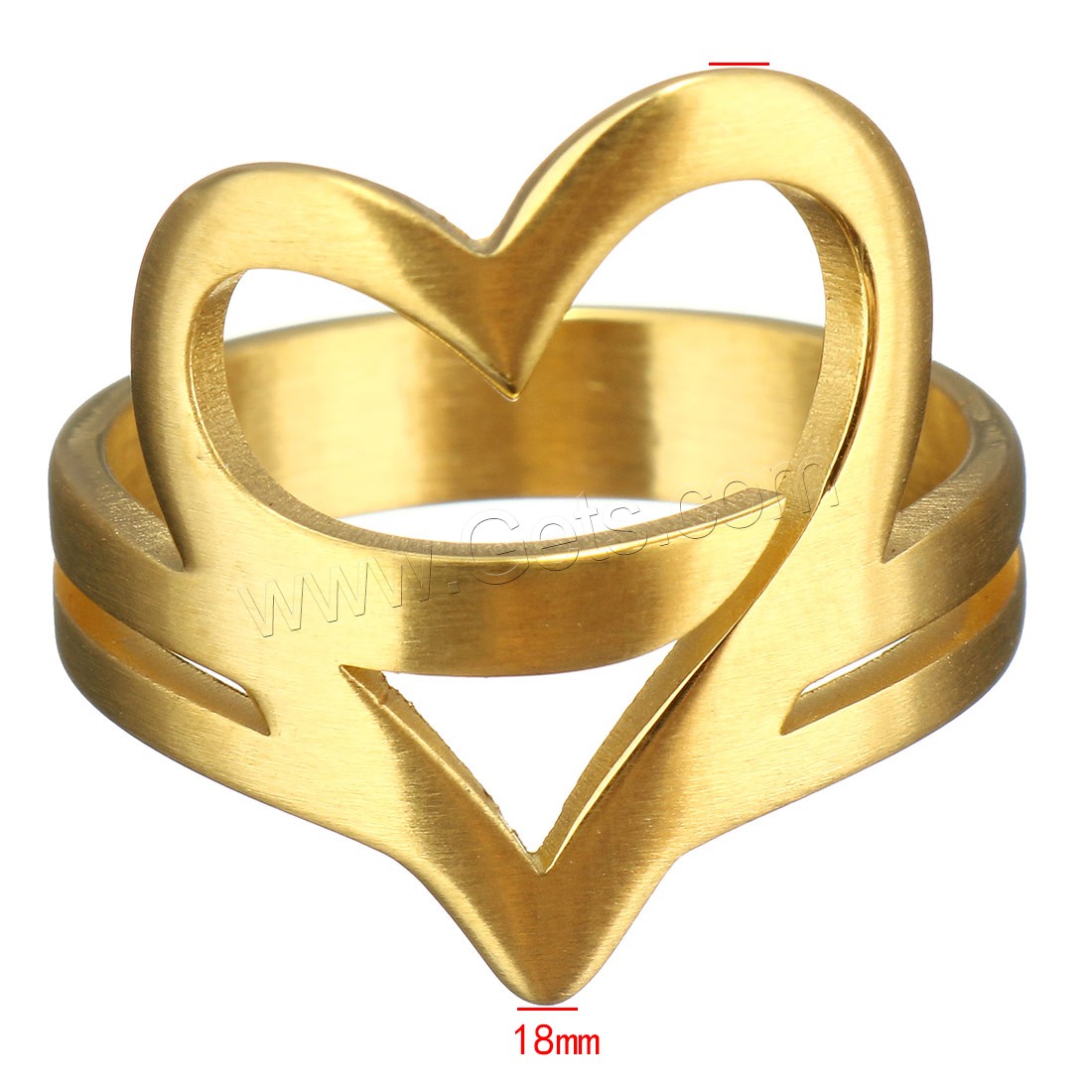 ステンレス指輪, ステンレス, ゴールドメッキ, 異なるサイズの選択 & 異なるスタイルを選択 & 女性用, 18mm, 売り手 パソコン