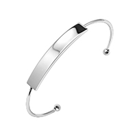 Stainless Steel Cuff Bangle, 316L Stainless Steel, for woman, original color 2.5mm, Inner Approx 56mm 