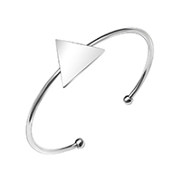 Stainless Steel Cuff Bangle, 316L Stainless Steel, Triangle, for woman, original color, 20mm, 2mm, Inner Approx 56mm 