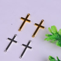 Brass Connector, Cross, 1/1 loop nickel, lead & cadmium free Approx 1mm 