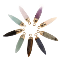 Mixed Gemstone Pendants, with Zinc Alloy Approx 1mm 