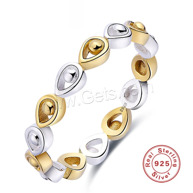 El anillo de dedo Newegg®, plata de ley 925, chapado, diverso tamaño para la opción & para mujer & 2-tono, 5mm, Vendido por UD